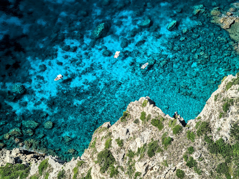 The Mediterranean Sea off the coast of Corfu