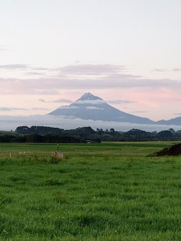 Mount Taranaki in the distance