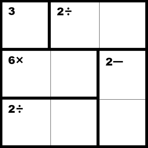 Kenken 3x3 Fácil