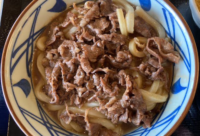 丸亀製麺和牛すき焼き釜玉うどん