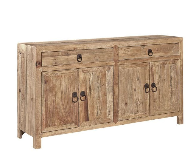 Rustic Buffet 4 doors 2 drawers Teak wood Java Production  