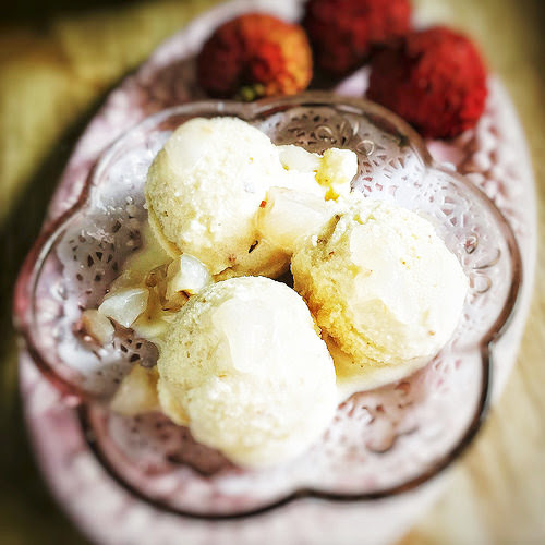 冰淇淋, 荔枝, 雪糕, Lychee, fruit, Ice Cream,  荔枝雪糕, recipe, summer fruit, no ice cream machine