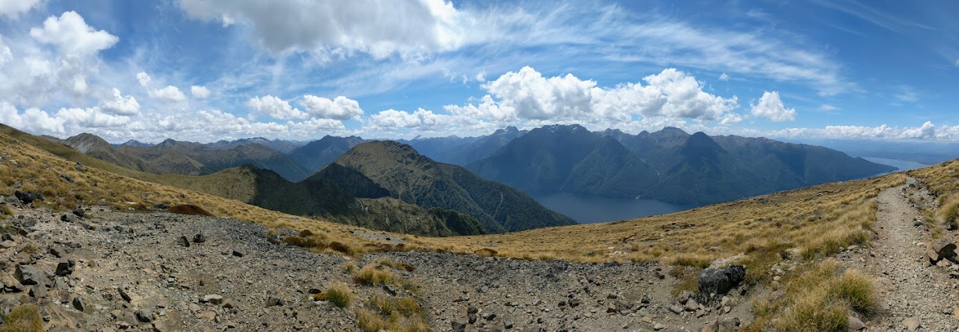 Kepler Track Fiordland National Park Wide Shot Lake Murchison Mountains