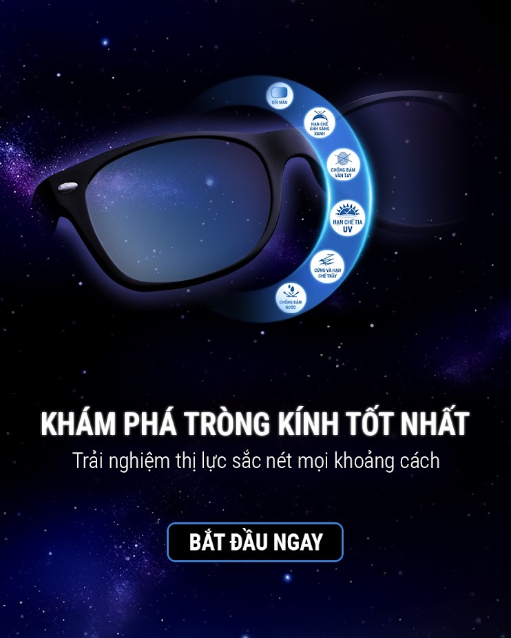 Tròng kính cận, loạn, viễn chính hãng 100%