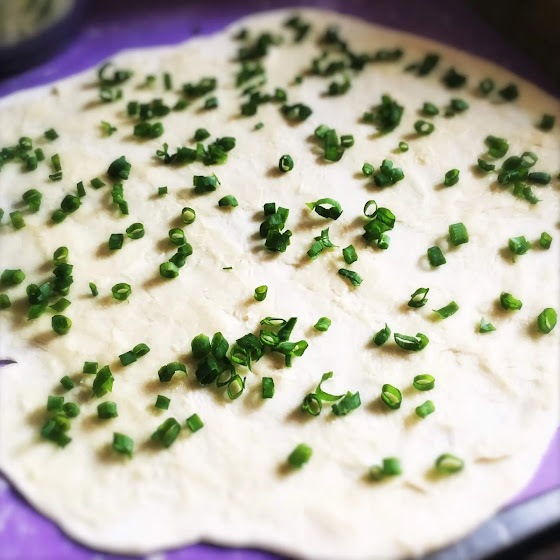 chinese, flat bread, green onion pancake, recipe, scallion pancake, Spring Onion Pancake, 蔥油餅,