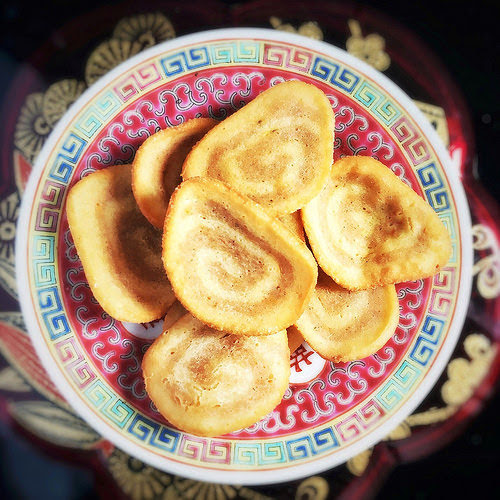 cow ear cookie, elephant ear cookie, Pig Ear Cookie, 牛耳朵, 猪耳朵, 象耳朵, traditional, Chinese, cookie, recipe, red fermented bean curd, 紅腐乳, 南乳