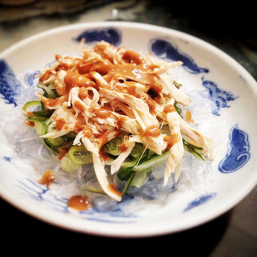 Bang Bang, chicken, Chilled, chinese, mung bean sheets, recipe, salad, sesame, shredded chicken, sichuan pepper, 棒棒, 雞絲