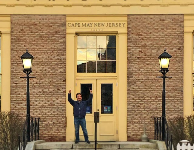 Evan Kalish at Cape May, NJ post office