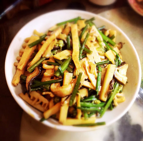 winter, bamboo, chinese, hangzhou, mushroom, recipe, stir fry, stirfry, vegetable, vegetarian, 冬筍炒冬菇