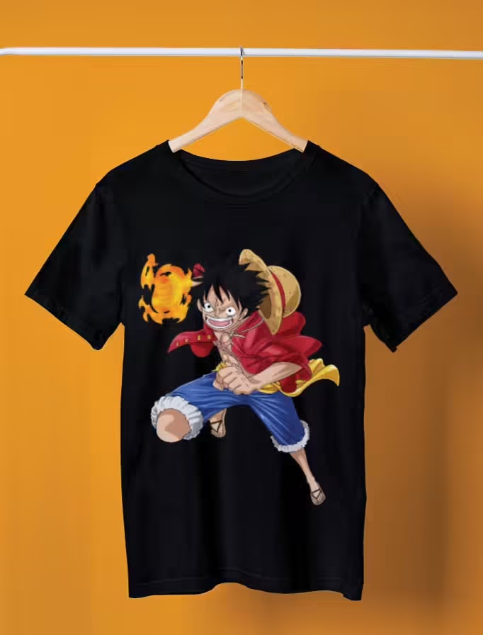 Kaos Monkey D. Luffy T-shirt Kaos Custom Desain Sablon Print Cetak Terbaik Queen Bee Store, Queen Bee Digital Home