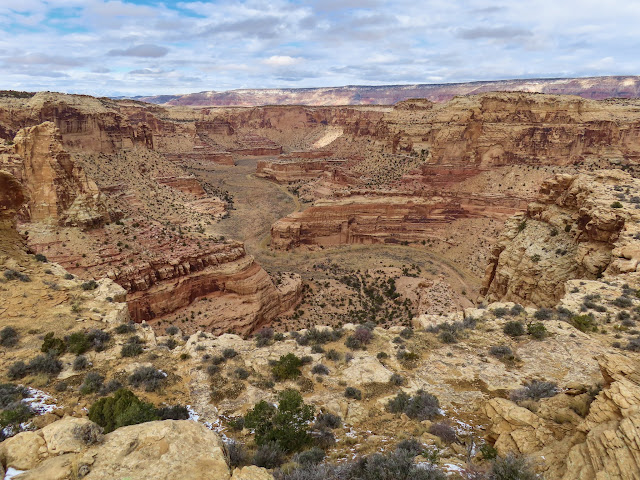 View toward the Buckhorn Wash pictograph panel