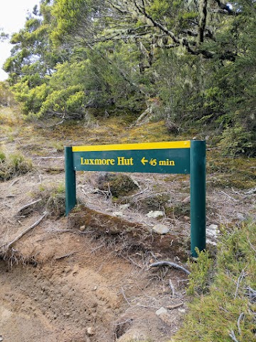 Luxmore Hut signboard