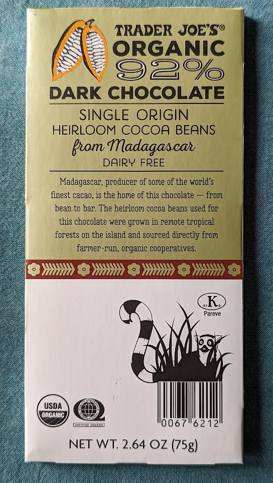 92% trader joe's madagaskar bar