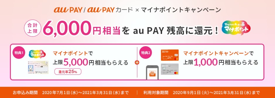 マイナポイントauPayキャンペーン