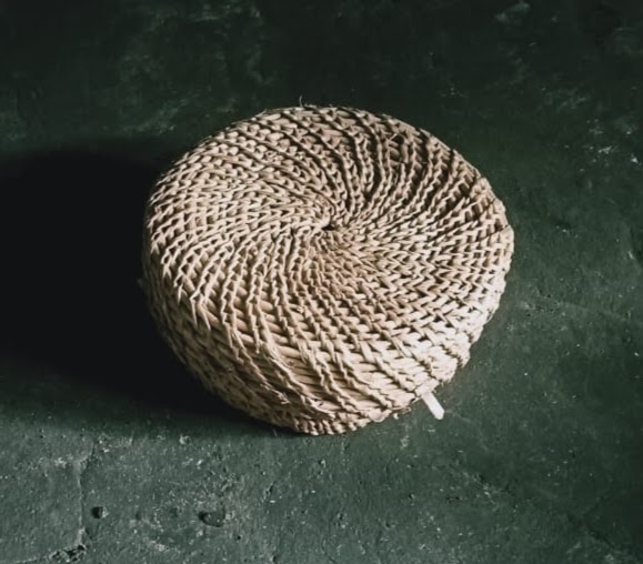 Handmade Kauna Grass Cylindrical Shaped Storage Basket