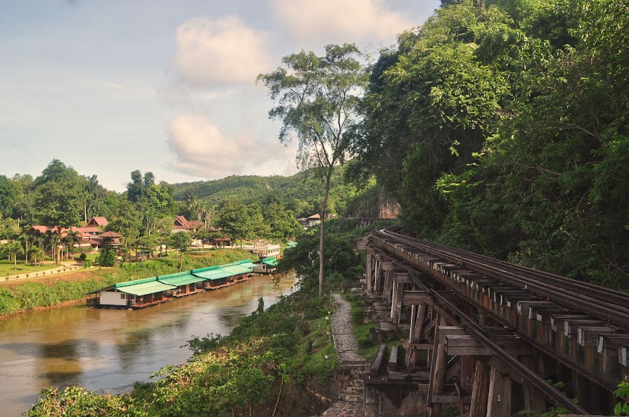 historic Railway by the river thailand