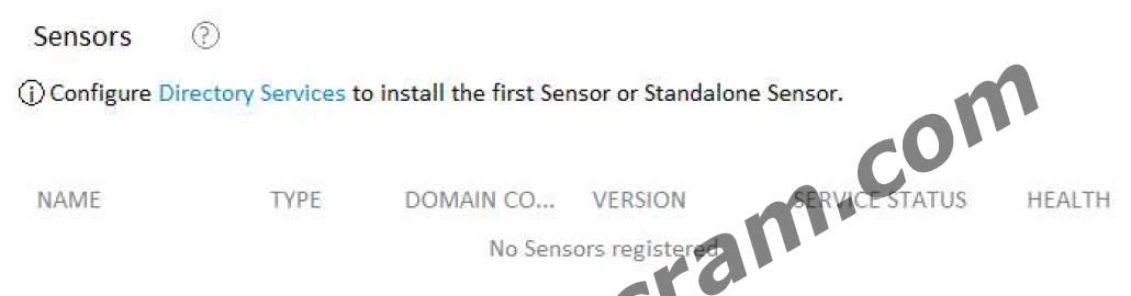 The sensors settings for the workspace are configured as shown in the Sensors exhibit. (Click the Sensors tab.)