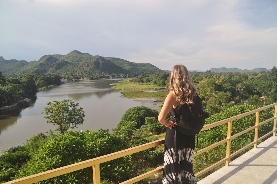 nice view of Kwai River kanchanaburi