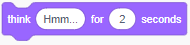 Scratch 3.0: lệnh think for