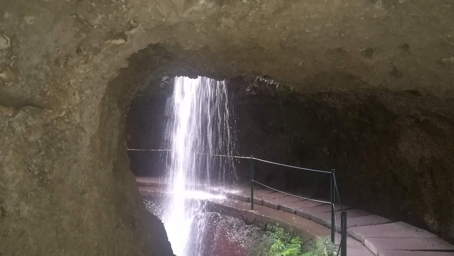 Waterfall, the best feature of the Levada do Moinho walk