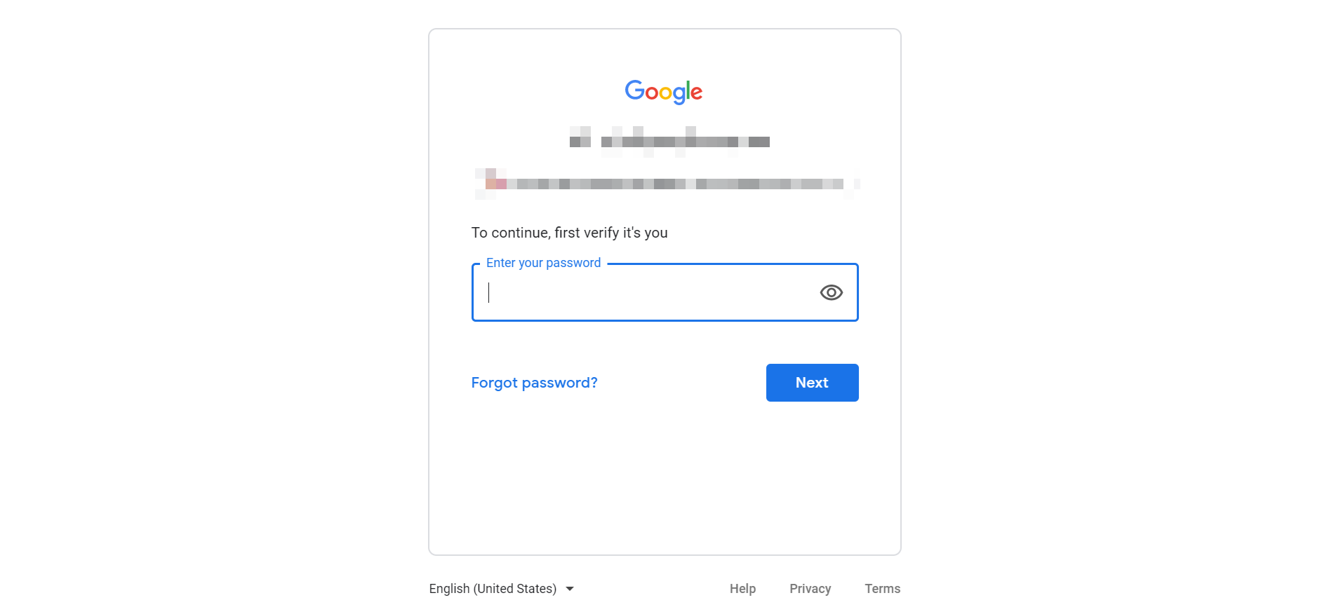 Confirm your password