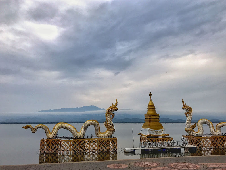 View of Doi Luang across from Phayao Lake