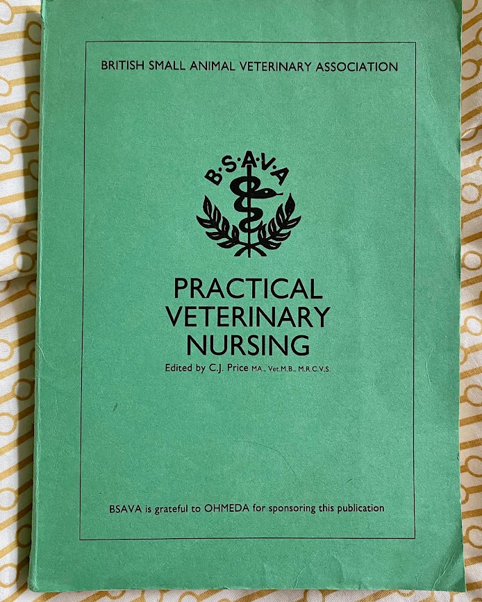 The front cover of an old BSAVA book for veterinary nurses