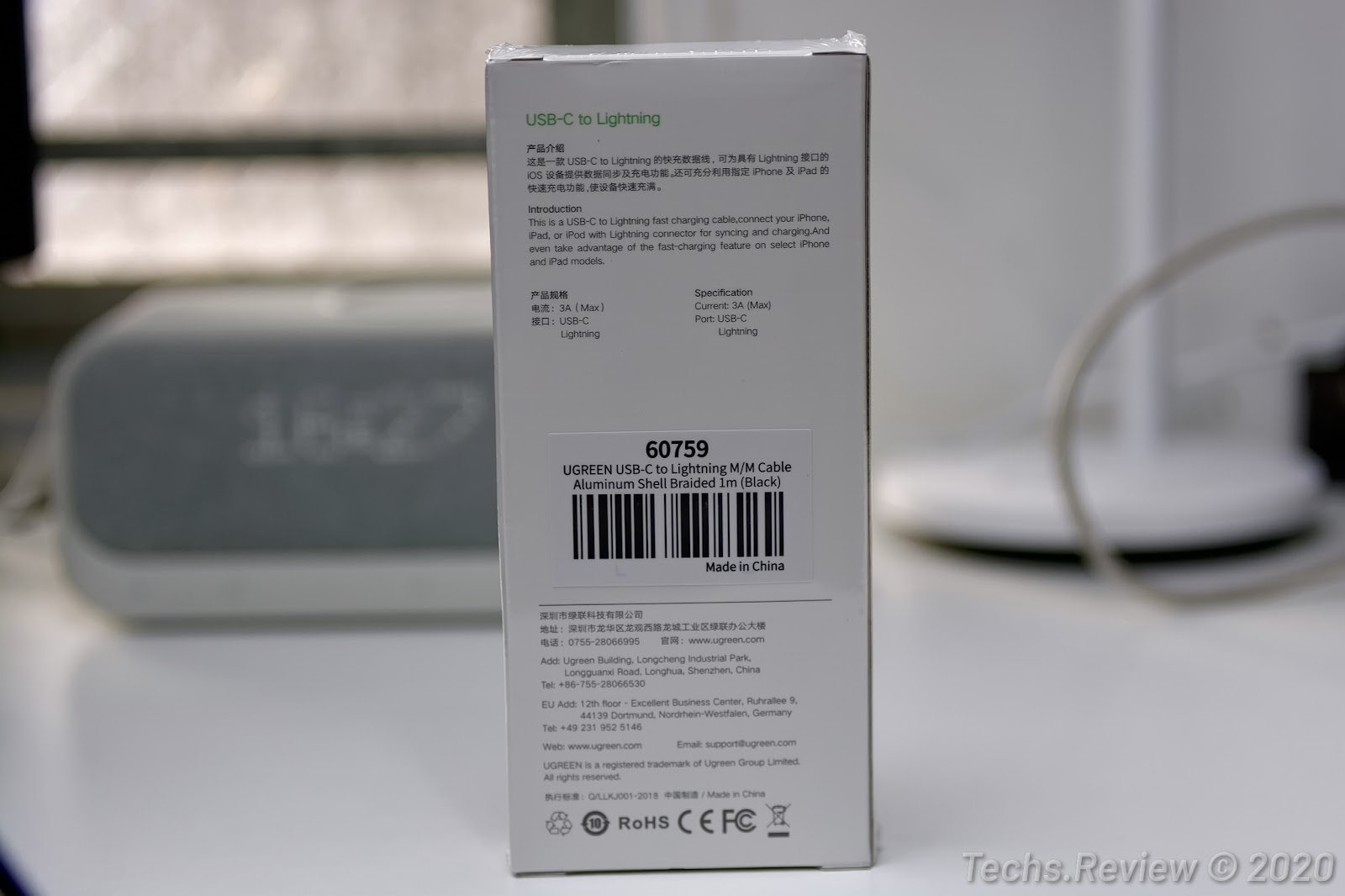 Cáp USB-C ra Lightning Ugreen 60759