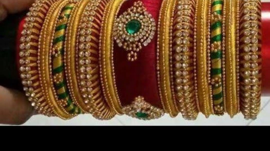 Handmade Bangles Red Stone for Women