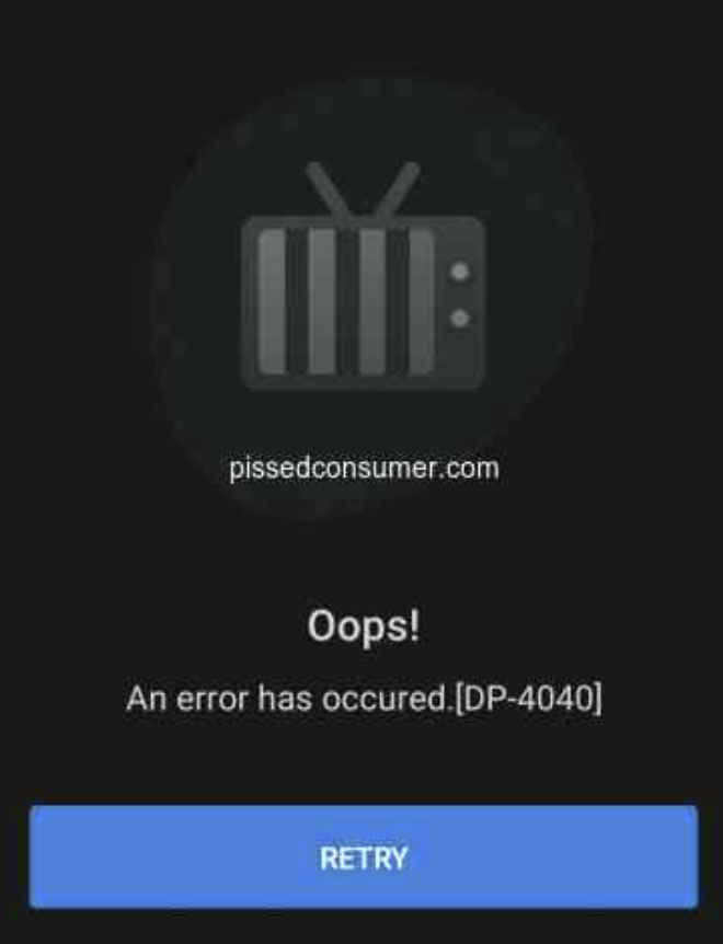 Oops! An error has occured. [DP-4040]