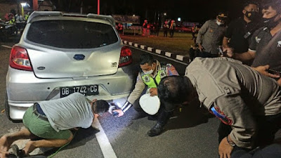 8 Kendaraan Terjaring di Depan Mako saat Polres Minut Gelar Razia Knalpot Bising