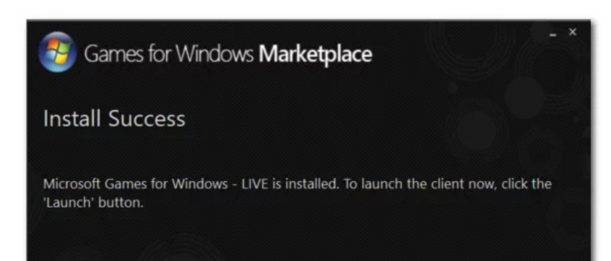 Games for Windows Marketplace install success