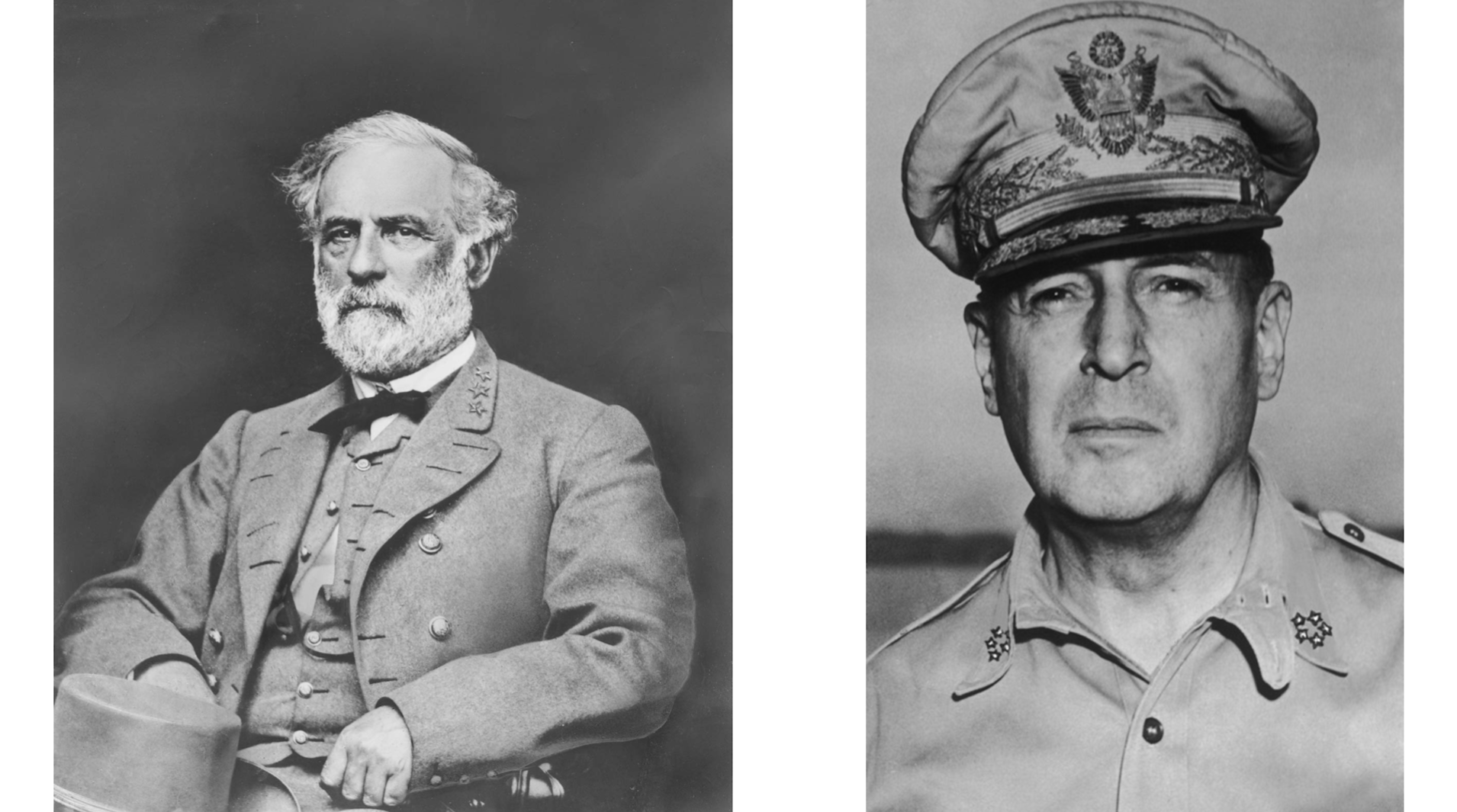 P1. Robert Lee & Douglas MacArthur