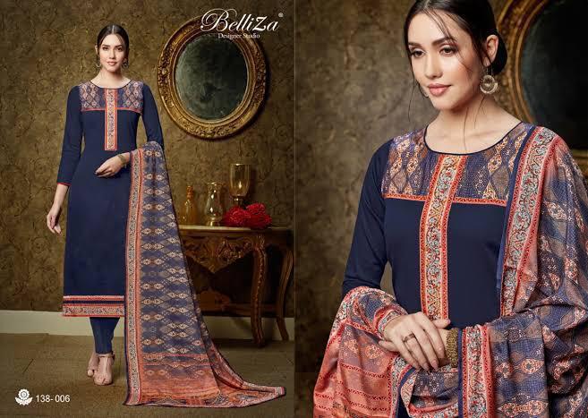 Buy Shagun Bell Sleeve Embroidery On Nack Cotton Casual Wear