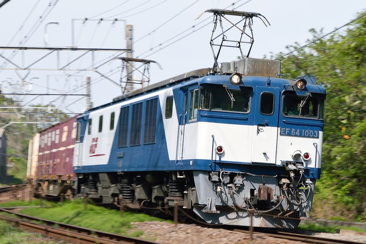 東海道線 米神にて 電気機関車 EF64 1003号機