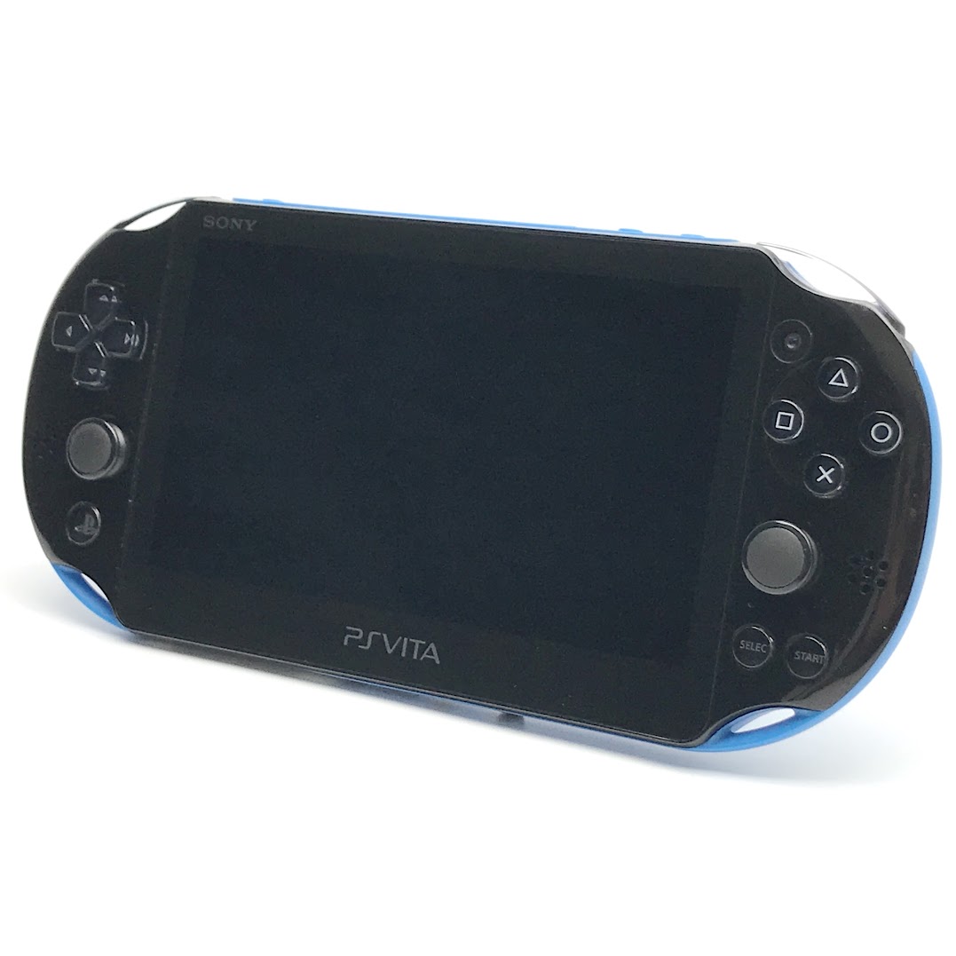 SONY PS Vita PCH-2000 Slim Blue Black Wi-Fi LCD w/ Charger "Near Mint