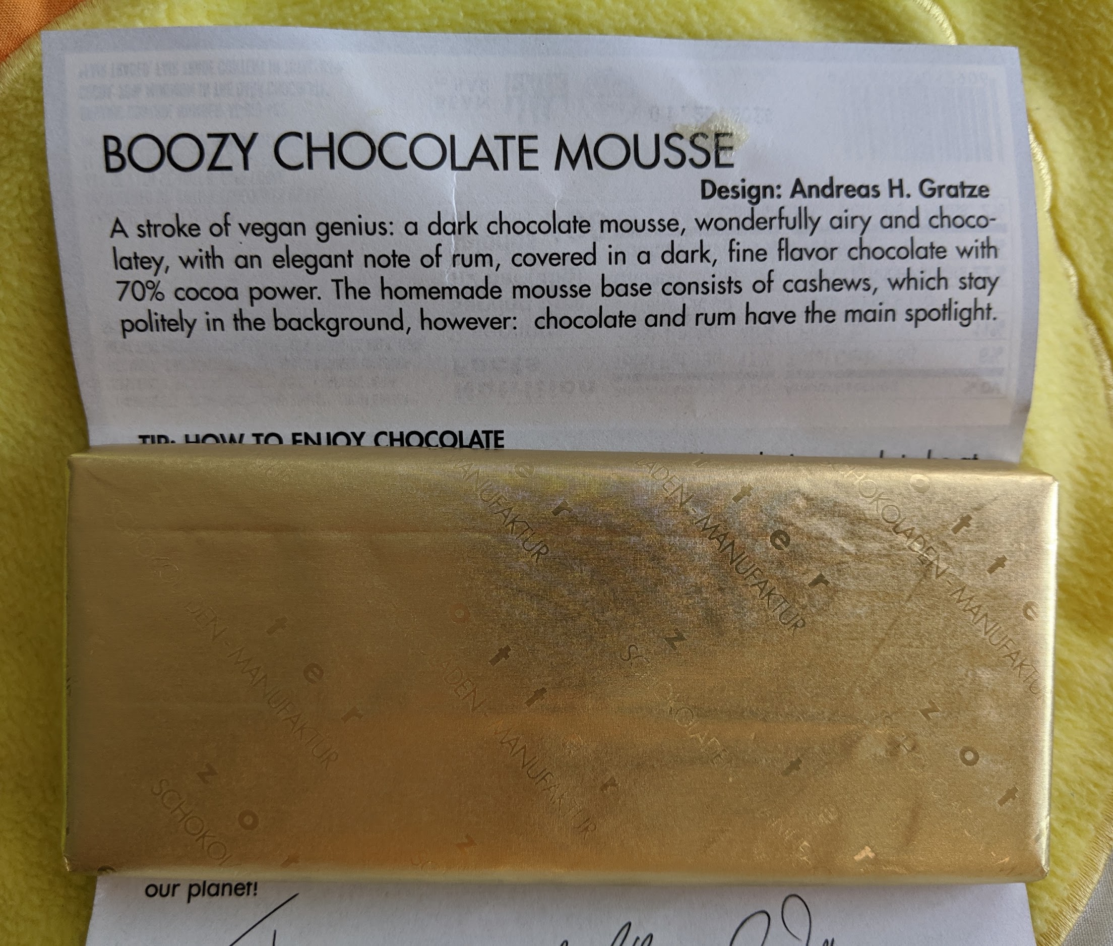 70% zooter boozy mousse bar