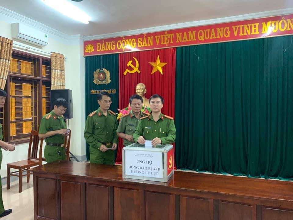 Công an huyện Quỳ Hợp, Nghệ An phát động quyên góp ủng hộ đồng bào miền Trung