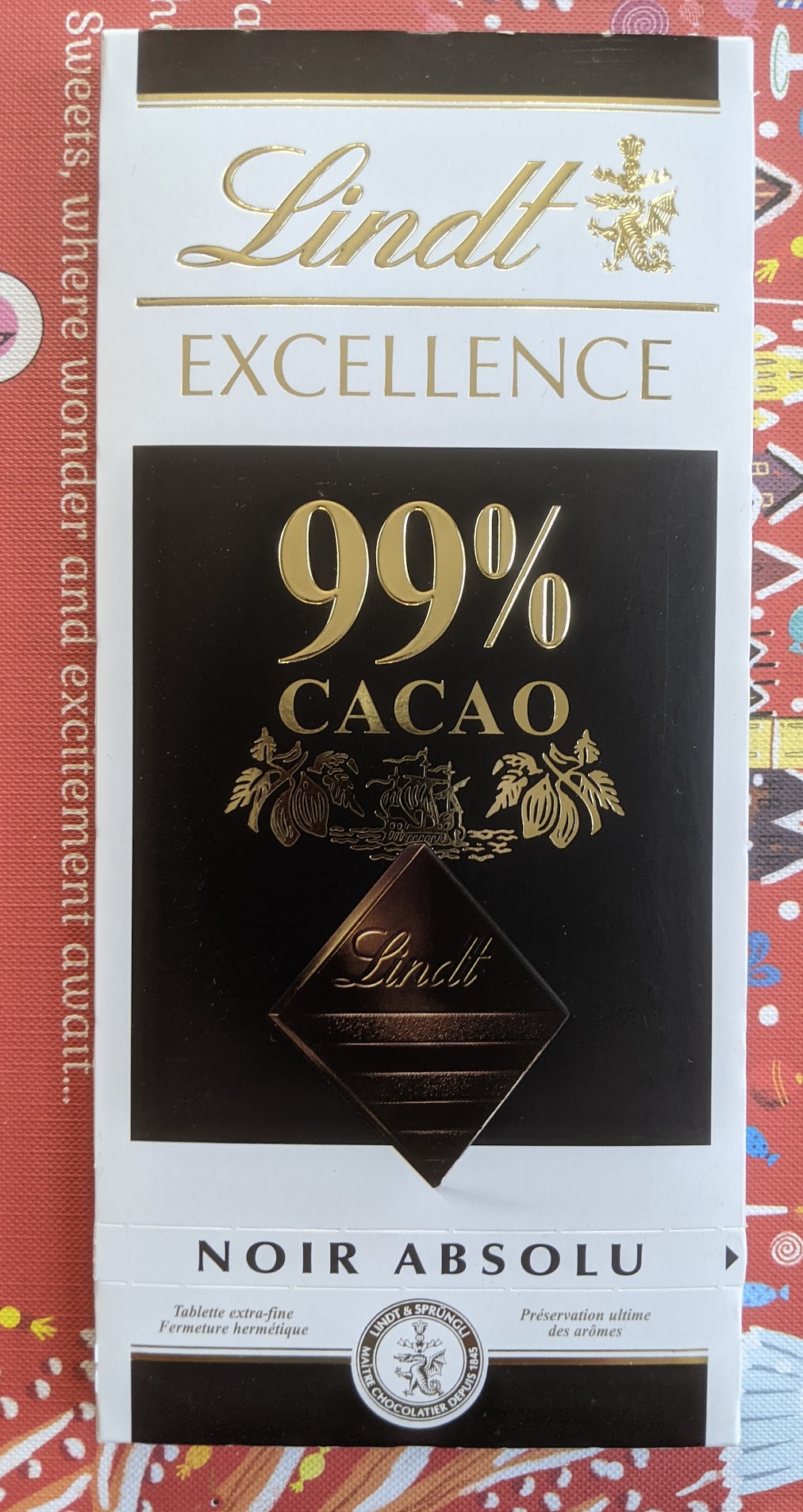 99% lindt bar