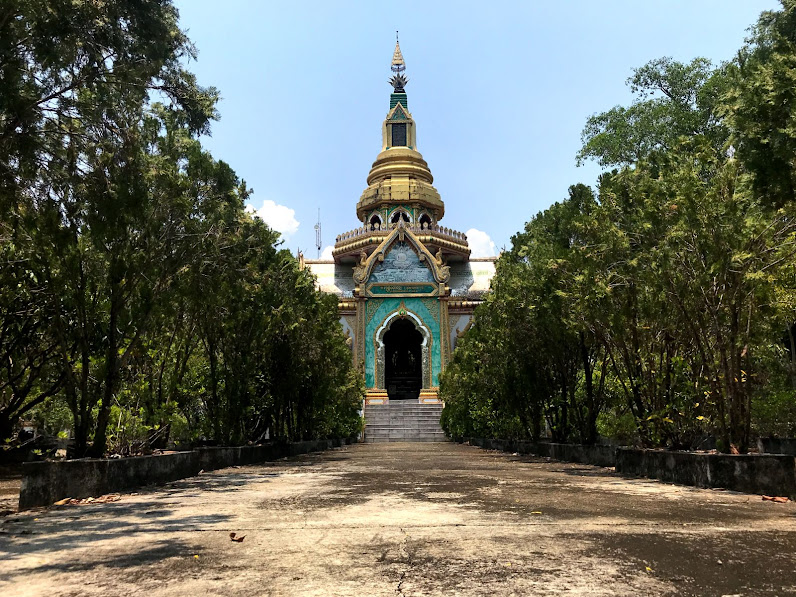 Temple by the shore of Mae Suai Lake chiang rai thailand