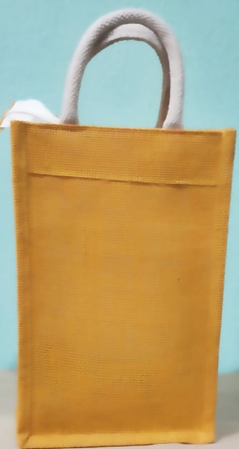 Handmade Jute Lunch Bag, 13 x10 x 6 Inches