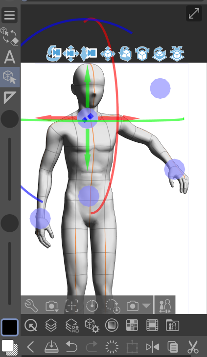 クリスタ3Dデッサン人形（スマートフォン）