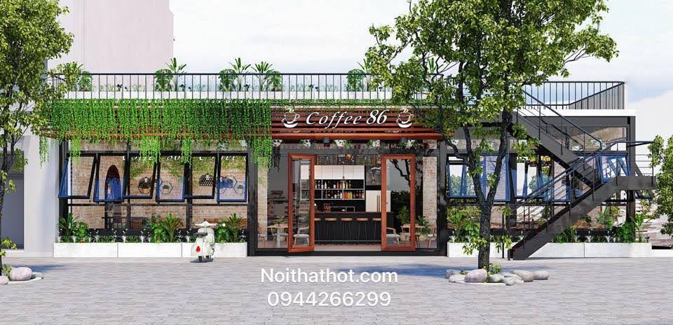 Thiết kế quán cafe 60m2