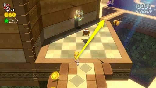 【スーパーマリオ3Dワールド】「砂漠のツッコンドル遺跡」攻略手順5-1【WORLD2-1】