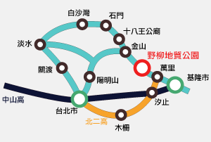 開車前往野柳