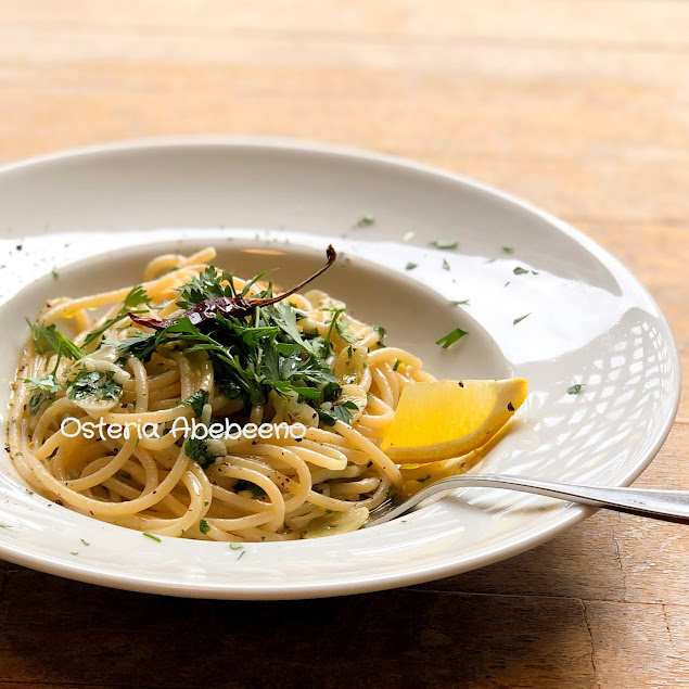 Spaghetti Aglio Olio E Prezzemolo スカーレット風ペペロンチーノ Osteria Abebeeno