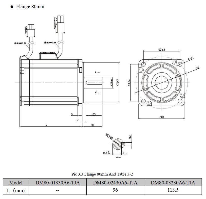 1.0KWECO Servo Motor P100S