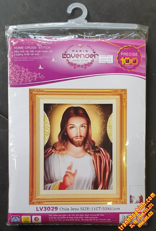 Tranh thêu chữ thập Chúa Jesus  - Đức Chúa Trời