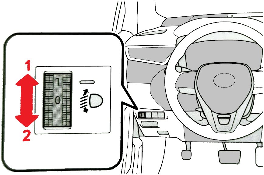 TOYOTA COROLLA CROSS - 手動頭燈照射角度水平調整旋鈕