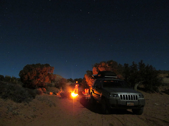 Friday's camp near Robber's Roost Ranch